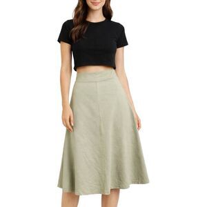 Parni Havana Skirt - Size Large - Green Tea